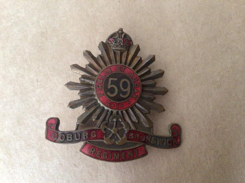 1930-42 59th Infantry Battalion Hat Badge