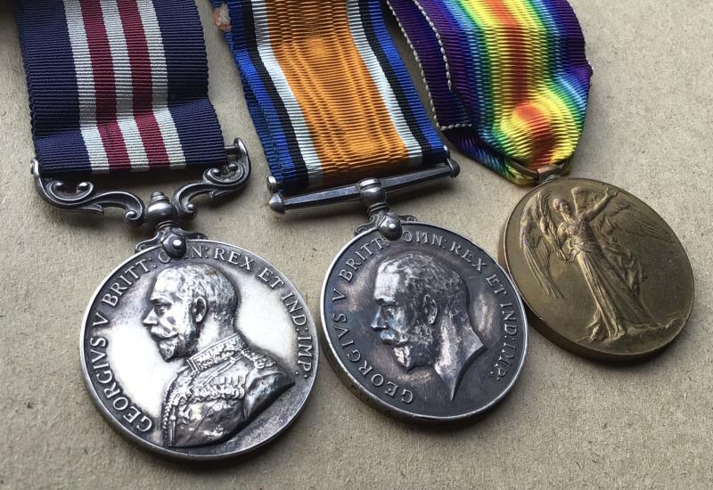 WW1 Military Medal Group of three to Oxfordshire and Buckinghamshire Light Infantry