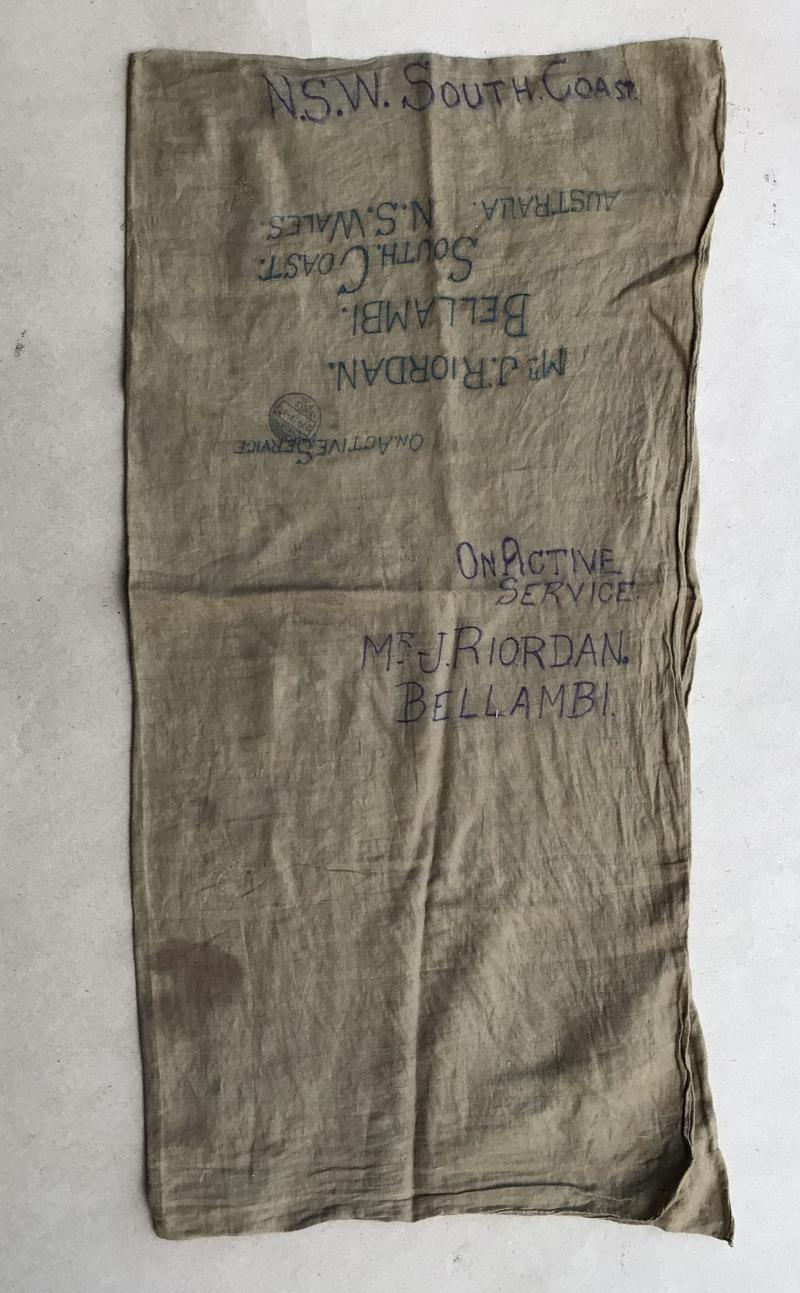 Australia WW1 “Post Home” Cotton Wrapping From 13 Bn Digger 1916.