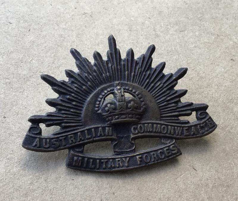 WW1 Theater Made Sand Cast Rising Sun Hat Badge