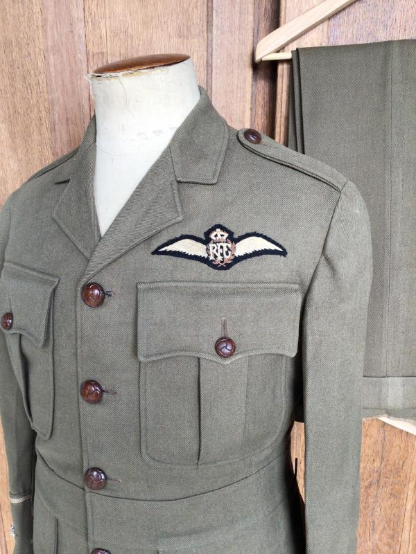 WW1 Royal Flying Corps Pilots Cuff Rank Service Dress Tunic and Matching Trousers