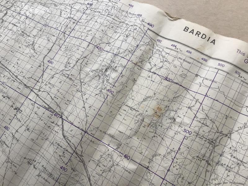 WW2 1940 Dated Military Map of Bardia