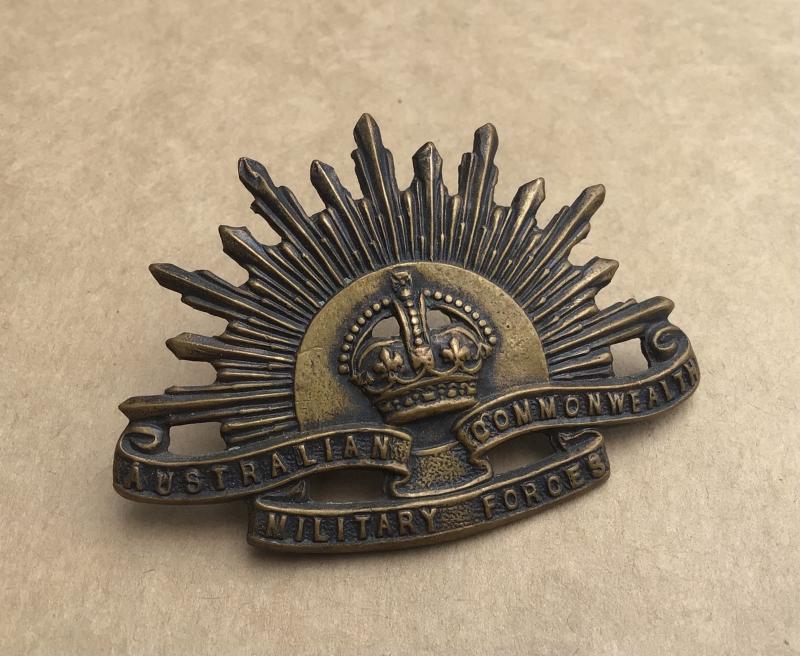 WW1 Rising Sun Hat Badge