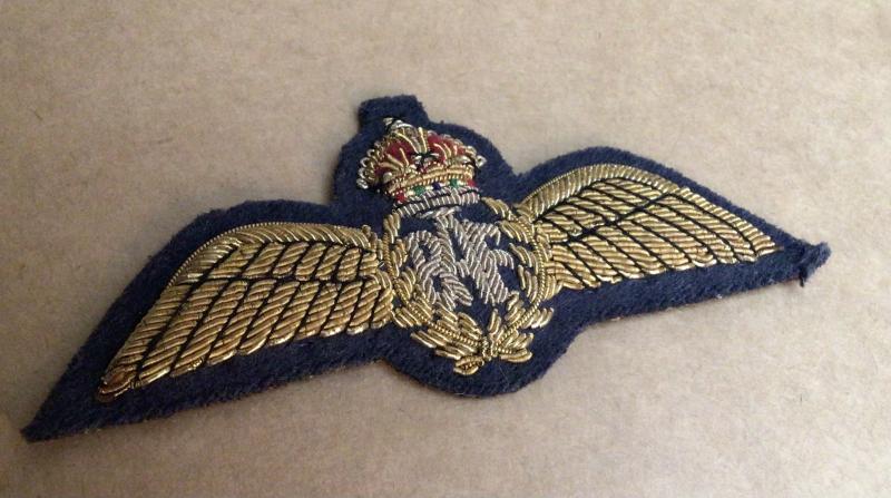 Pre - WW2 RAF Full Dress Bullion Pilot Wings