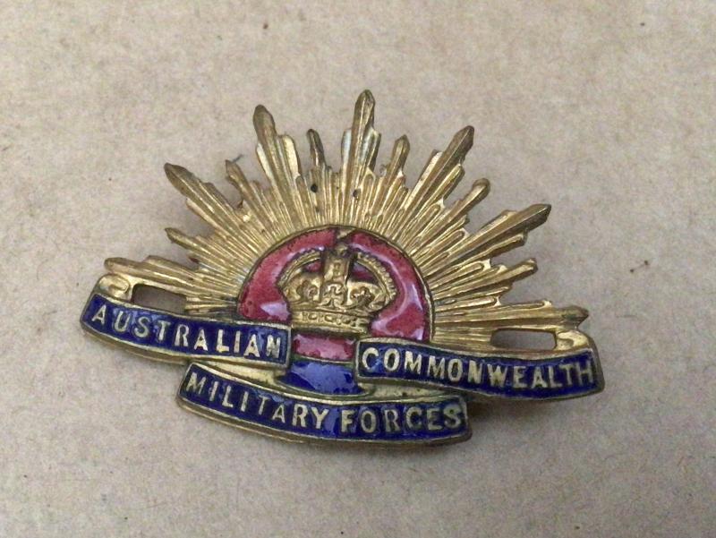 c.WW1 or Pre War Gilt and Enamel Rising Sun Badge