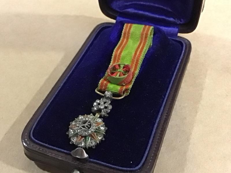 French Tunisia Miniature Order of Nichan Iftikhar  with Diamonds