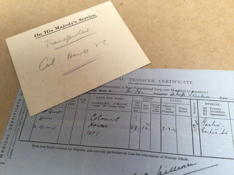 A Rare Major General Sir Neville Howse VC Gallipoli Period Signed Transfer Certificate