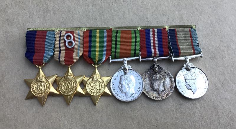 Australia WW2 Miniature 8th Army Group of six campaign medals