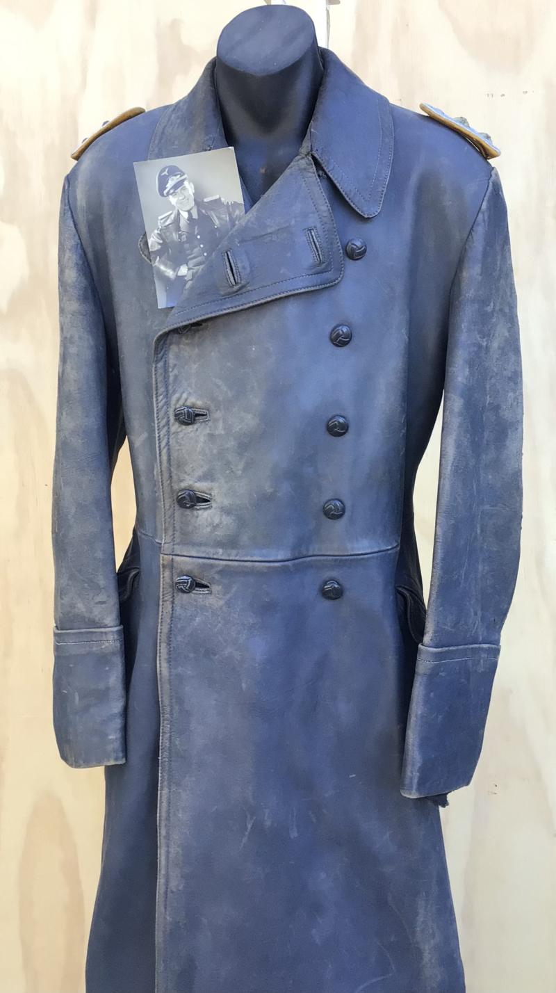 Superb WW2 Luftwaffe Officers Leather Great Coat