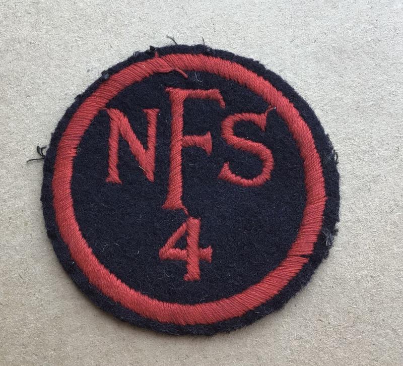 British WW2 National Fire Service Breast Patch