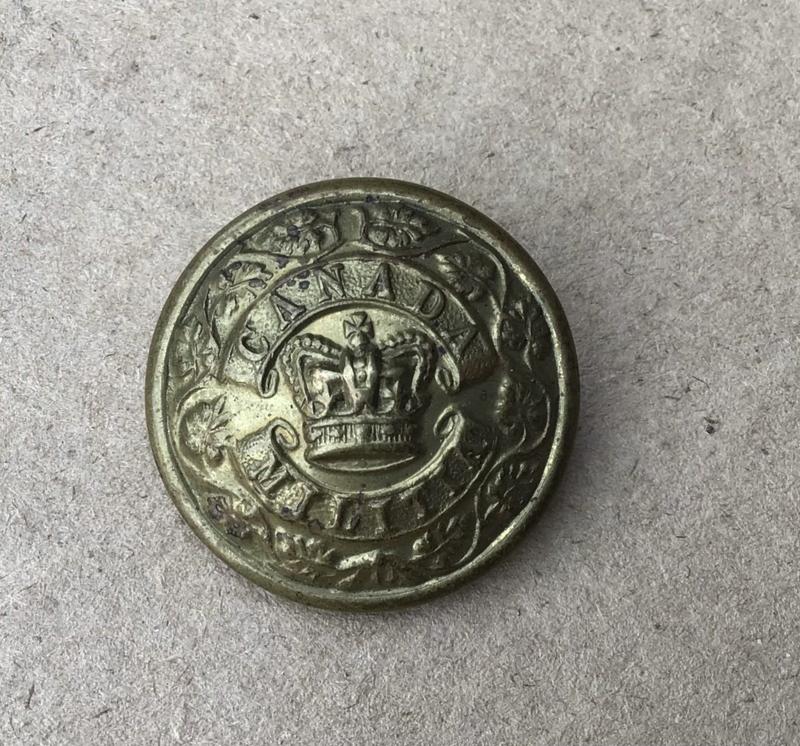 Canada Militia Uniform Button, Queen Victoria Crown