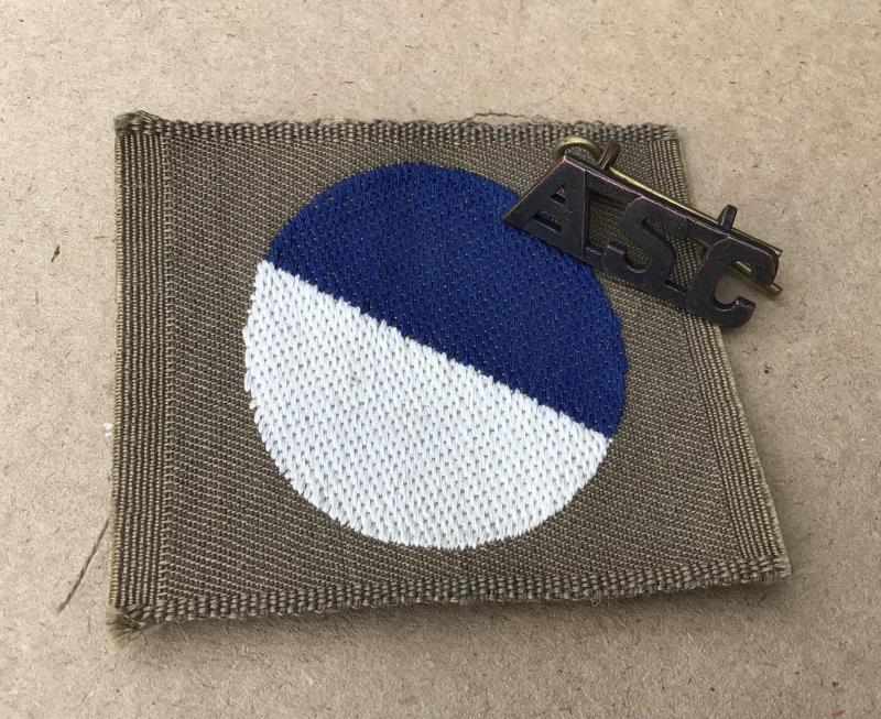 WW1 Army Service Corps Colour Patch and Shoulder Title