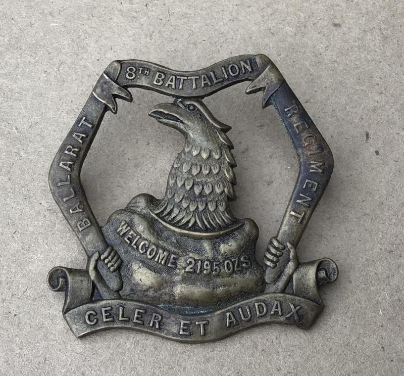 1930-42 8th Infantry Battalion Hat Badge