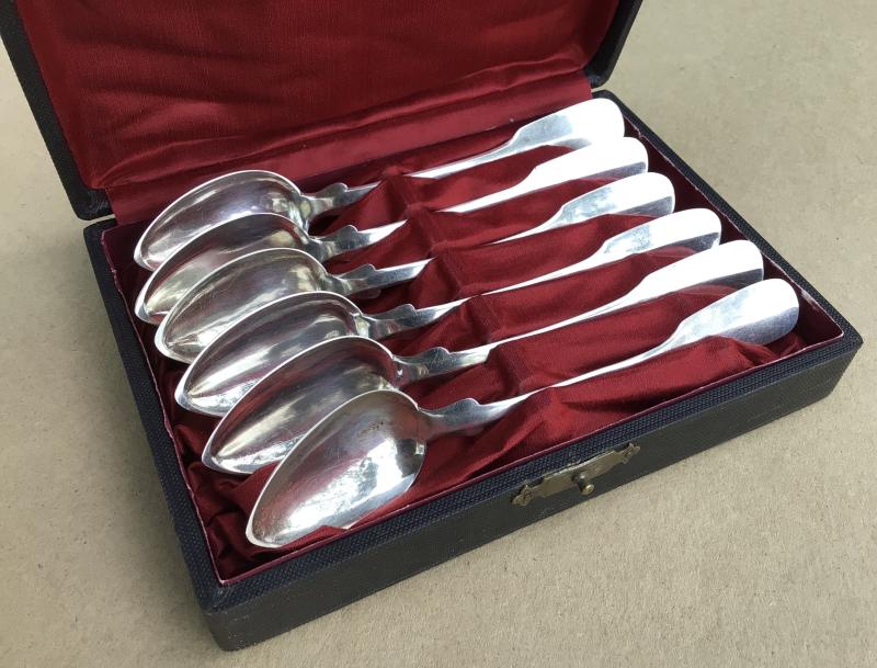 Imperial German Cased Set of Silver Tea Spoons
