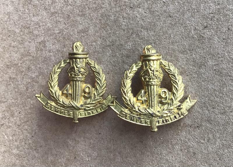 1930-42. 49th Infantry Battalion Collar Badges