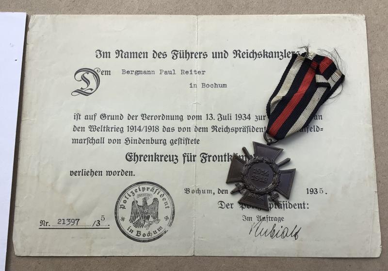 WW1 German Infantry NCO’s Medal Group