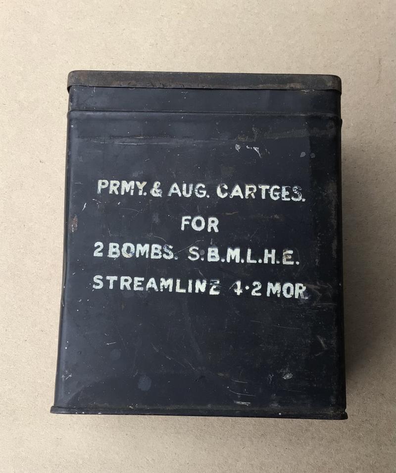 WW2 Transit Tin for propelling charges 4.2inch Mortar