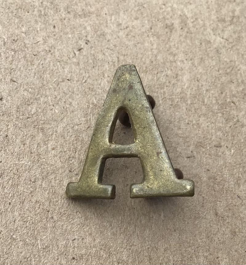 Australia WW1 Original ANZAC “A” shoulder badge.
