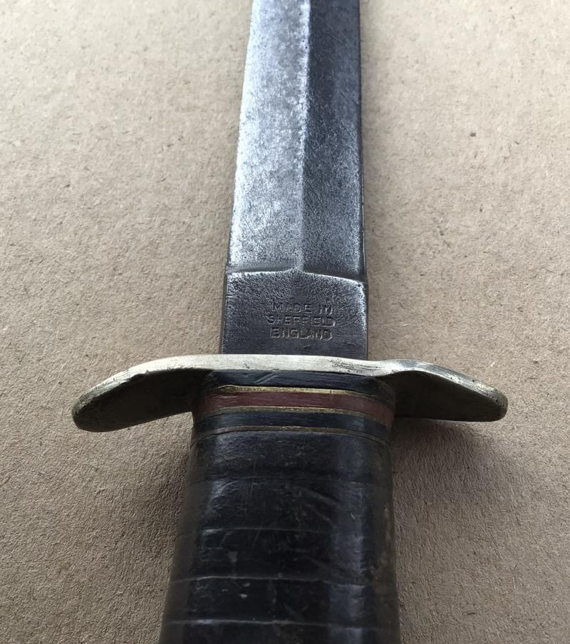 British WW2 Stiletto Fighting Knife, William Rodgers Sheffield