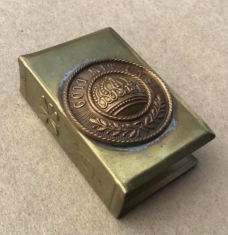 WW1 Souvenir Brass Matchbox Holder