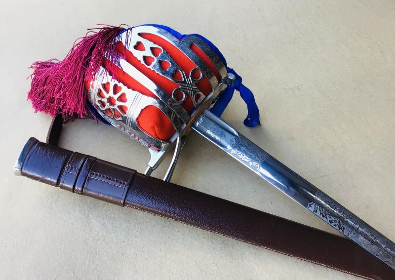 A Very Nice QEII Black Watch Officers Basket Hilt Sword