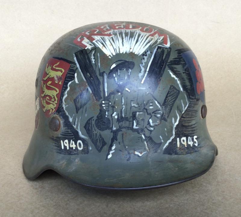 WW2 German  Channel Islands Souvenir Helmet
