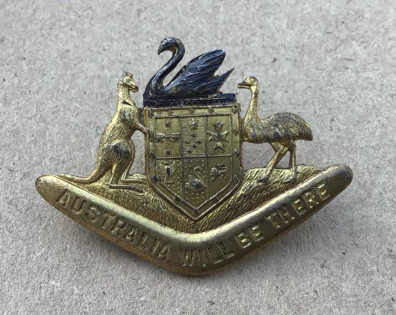 Australian WW1 “Australia Will Be There” Patriotic Lapel Badge.