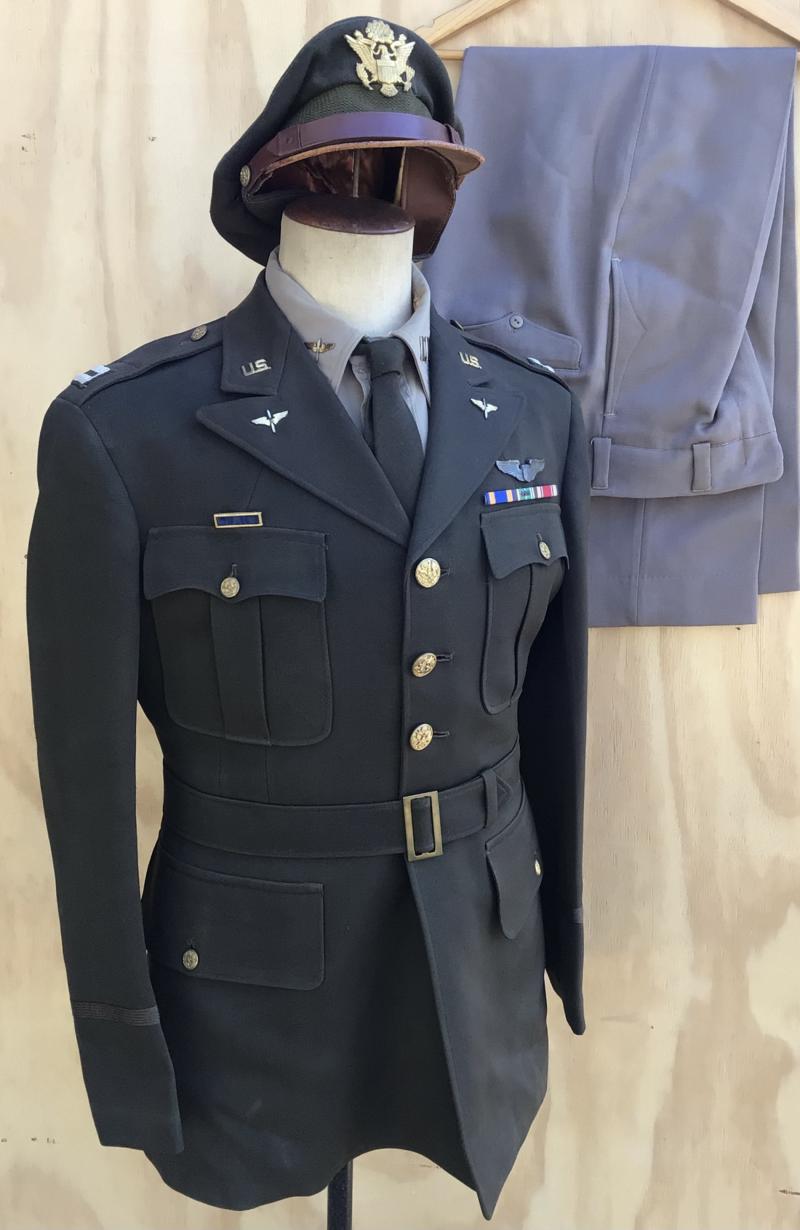 US WW2 USAAF 8th Air Force Officers Complete Pinks and Greens