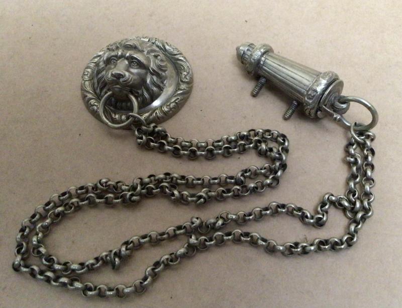 Australia: Pre Fed  Officers Cross Belt Chain and Whistle