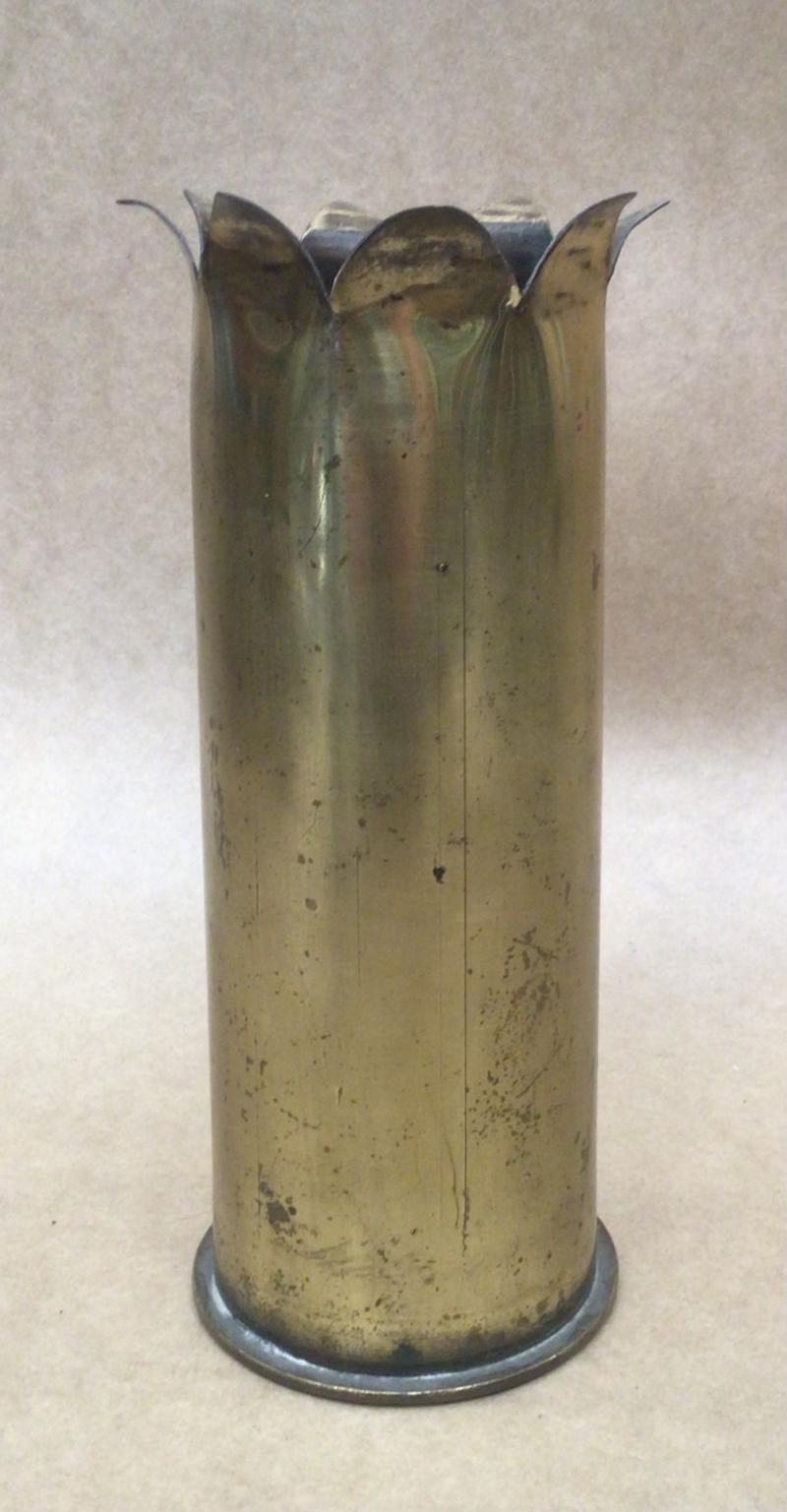 German WW1 Trench Art Shell Case Vase