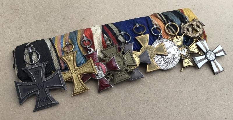 An Impressive Imperial German 9 Place Long Service Medal Group