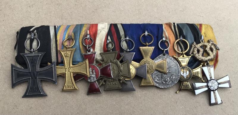 An Impressive Imperial German 9 Place Long Service Medal Group