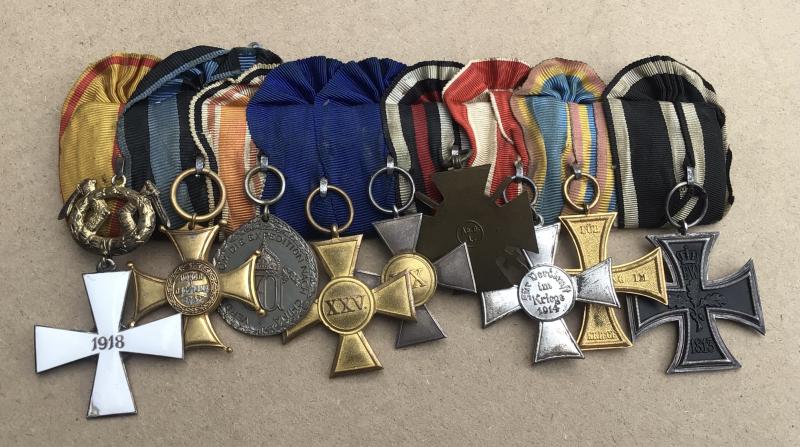 An Impressive Imperial German 9 Place Long Service Medal Group