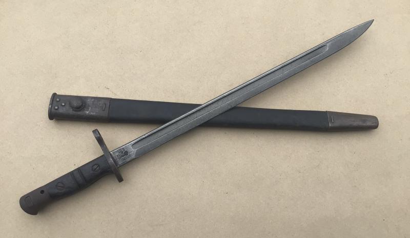 British Pattern 1913 Bayonet and Scabbard