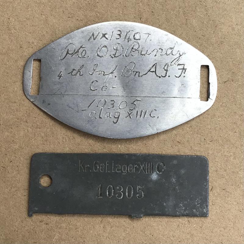 Australia WW2 Stalag XIII-C POW Identity Discs