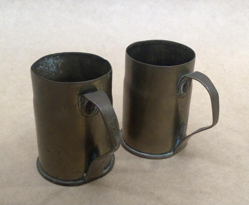 Pair of WW1 Trench Art MiniatureTankards 1916