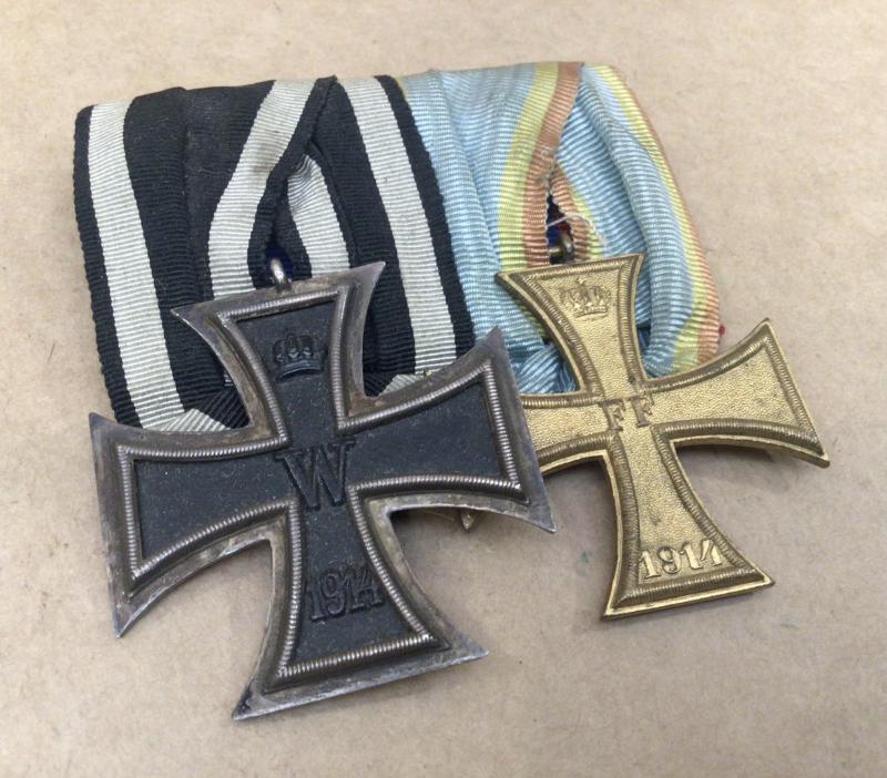 German WW1 Iron Cross Mecklenburg-Schwerin Pair