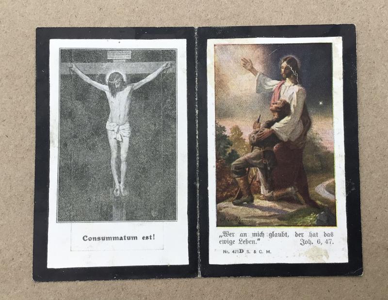 German WW1 Death Card