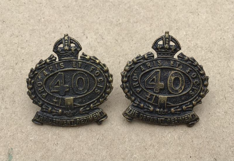 1930-42 40th Bn Collar Badges