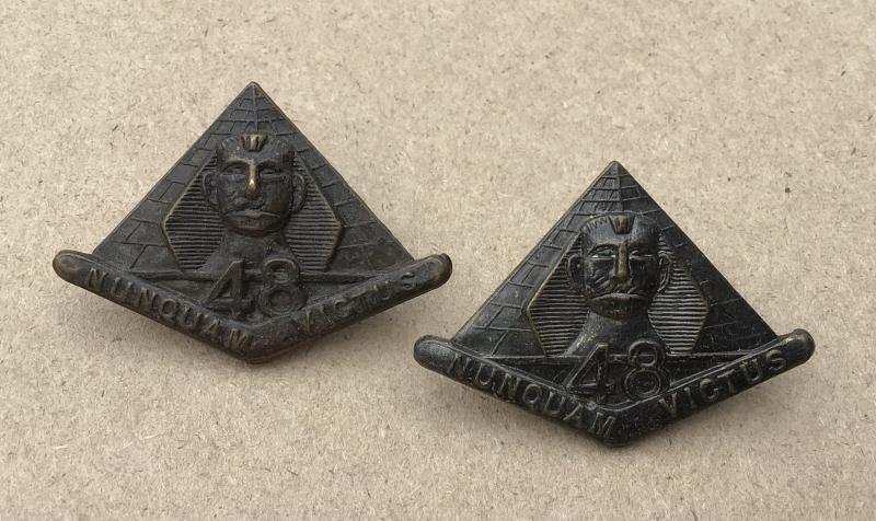 1930-42 48th Bn Collar Badges