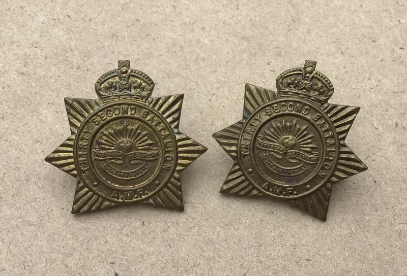 1930-42 32nd Bn Collar Badges