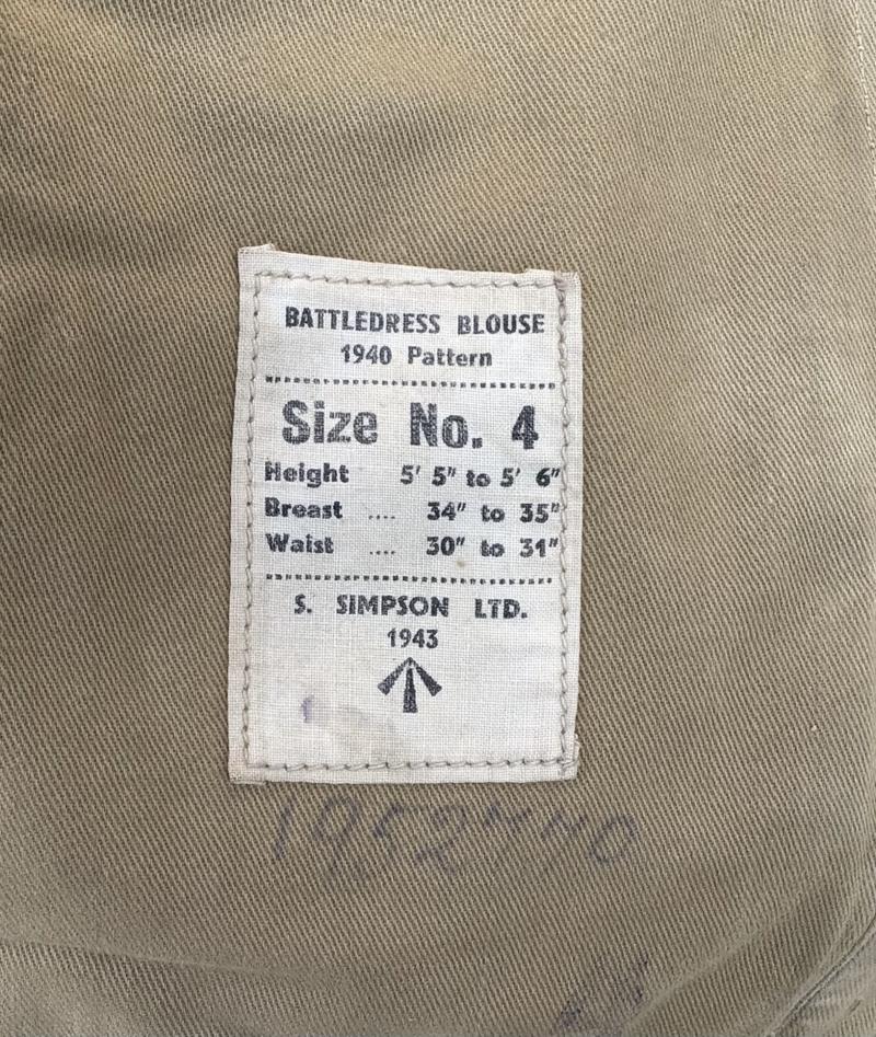 British WW2 Army Battledress Blouse -1943