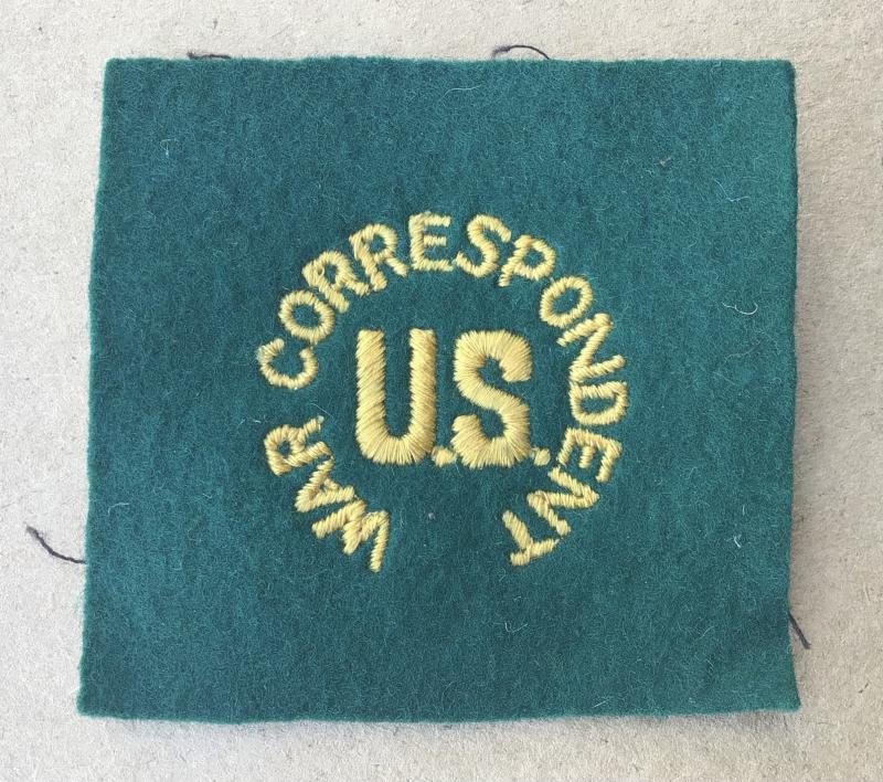 US WW2 War Correspondent Cloth Badge