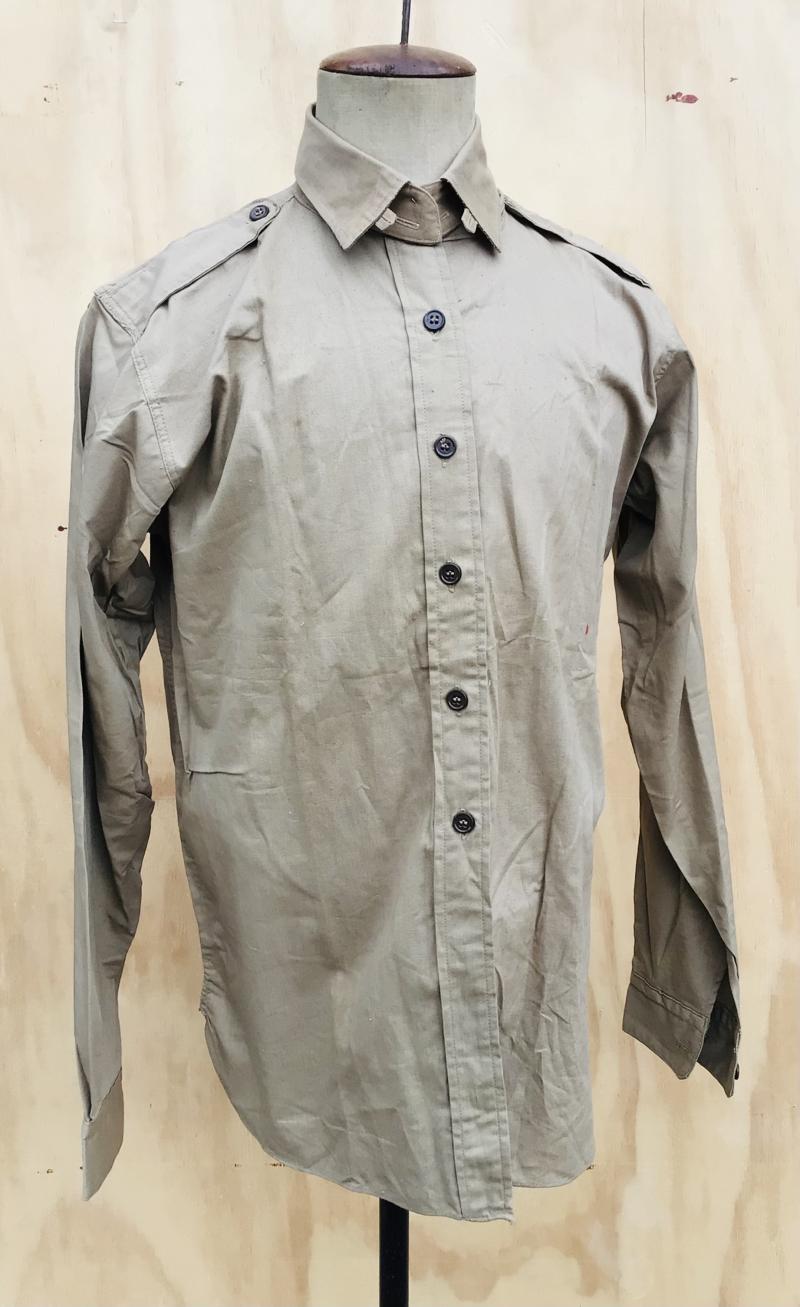 Australia WW2 Named Army Officers Khaki Cotton Collared Shirt