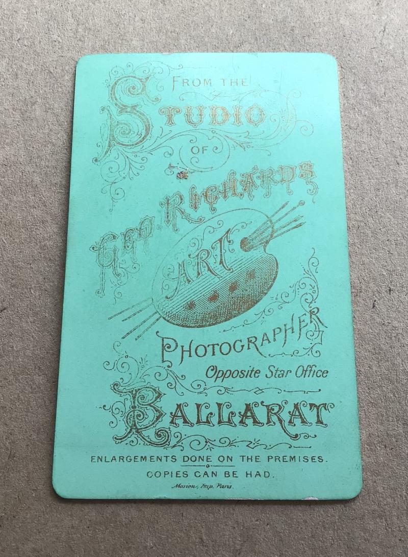 A Rare Pre-Federation Ballarat Rangers CDV Photograph