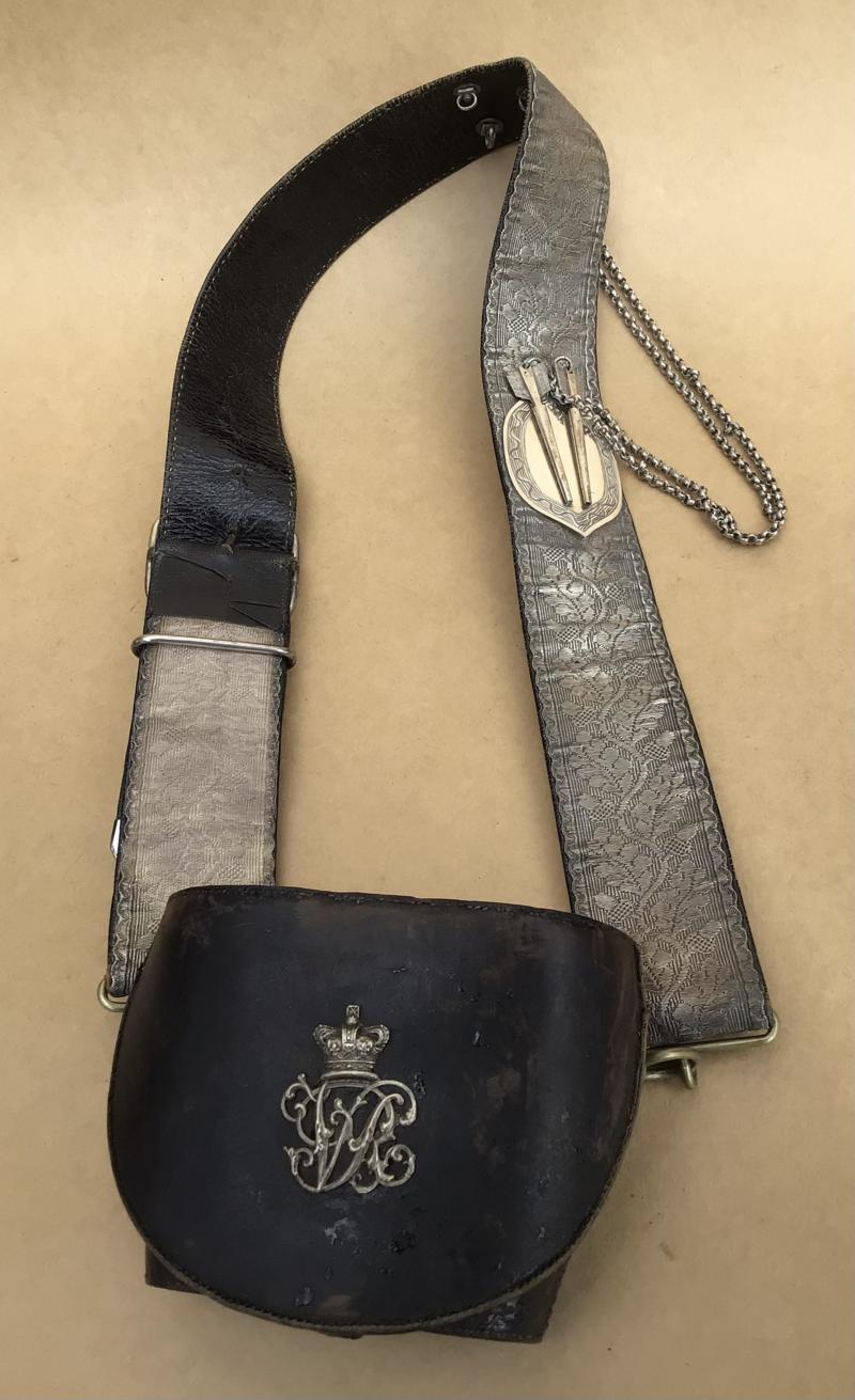 Australian Pre-Federation Volunteer Officers Cross Belt and Binocular Pouch