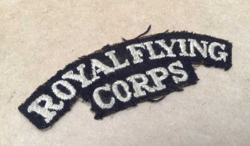 British WW1 RFC Other Ranks Cloth Shoulder Title