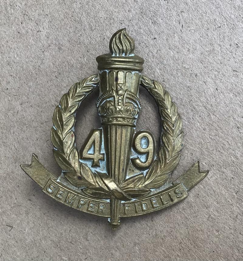 1930-42 49th Infantry Regiment Hat Badge