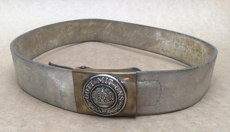 Imperial Germany Prussian Enlisted Ranks White Parade Belt And Buckle