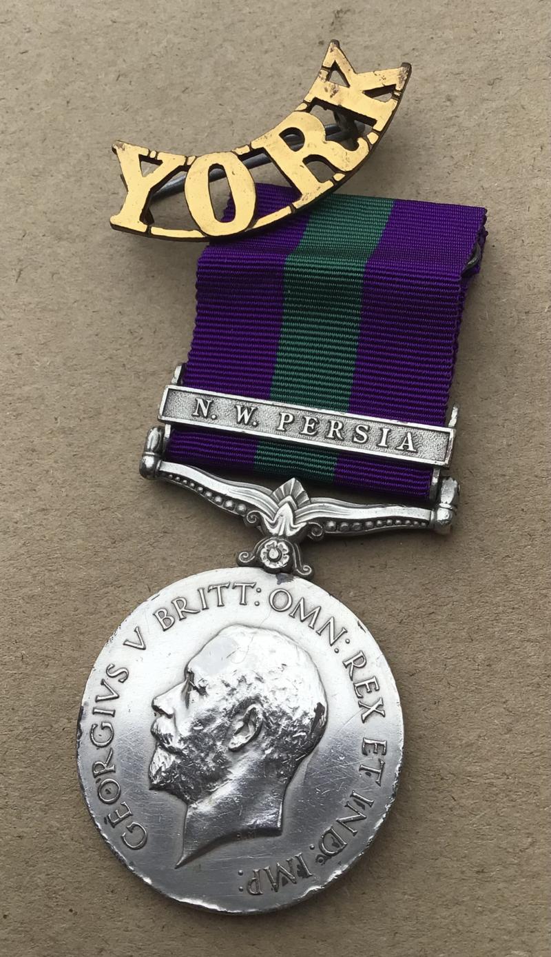 General Service Medal 1918-62 GVR - York and Lancaster Regt